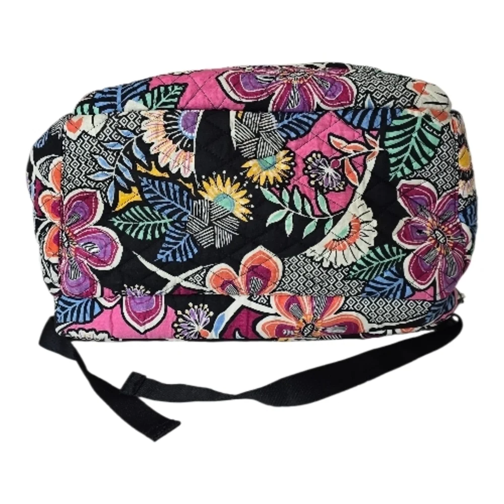 Vera Bradley Quilted Cotton Backpack Floral Multicolor Travel School Bag